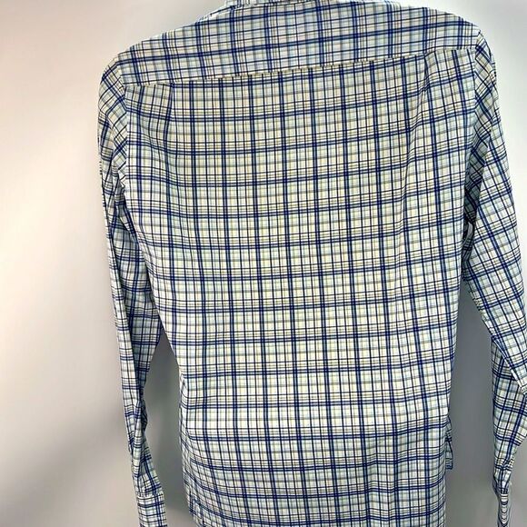 Club Monaco long sleeve plaid button up shirt medium - Picture 4 of 4